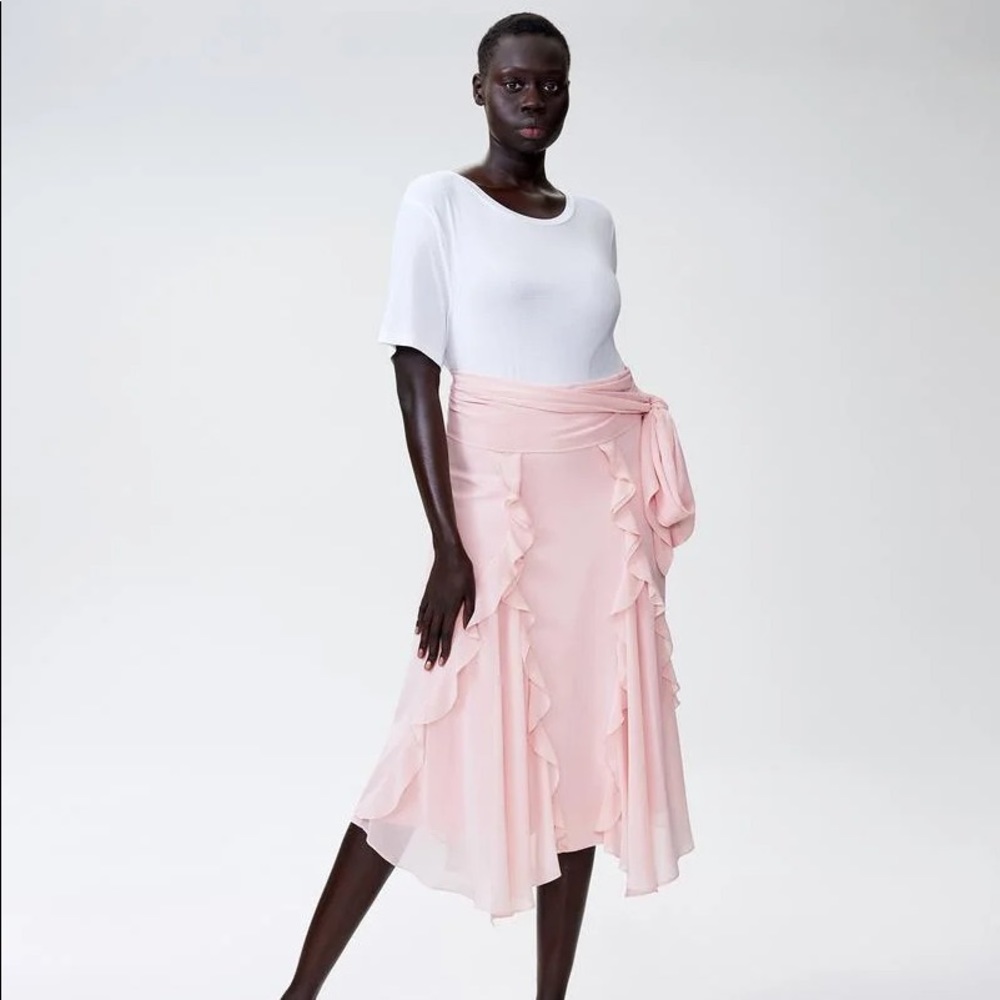 Rodarte x Universal Standard chiffon ruffle skirt